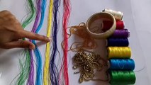 DIY || How to make designer silk thread bridal bangles at home || DIY silk thread bangles
