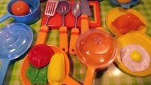 Toy Kitchen velcro fruit vegetables cooking العاب طبخ حقيقية للاطفال العاب بنات