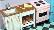 Miniature Doll Kitchen Table w/ Sink & Shelves - Wood & Polymer Clay Tutorial