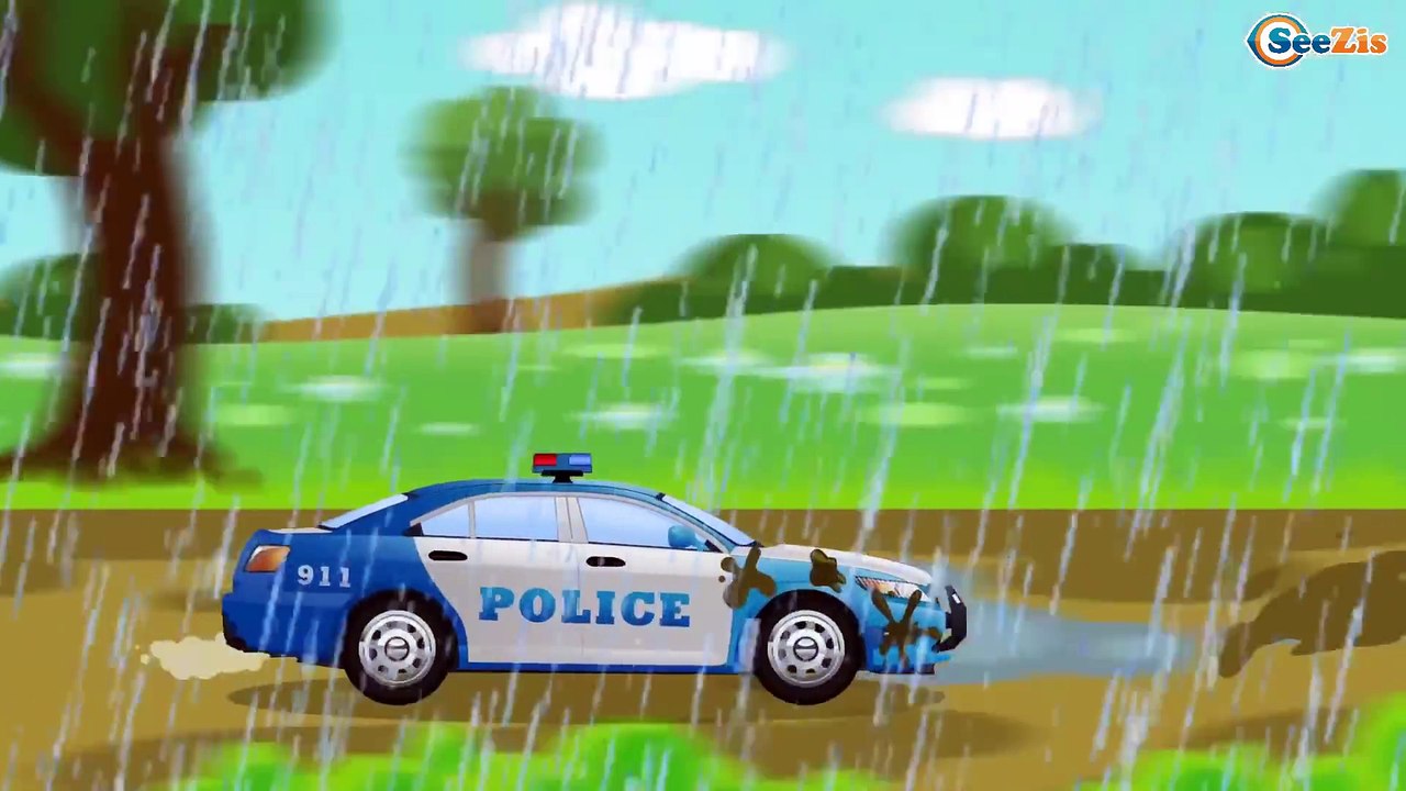 The Big Red Truck in Action with Excavator - Emergency Cars - Cars & Trucks for Kids