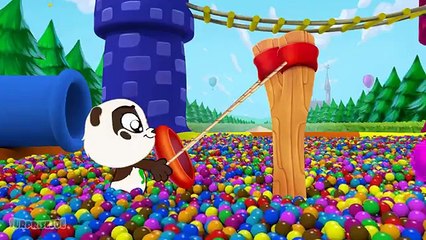 Bad Superhero Ball Pit Learn Colors for Kids w_ Nursery Rhymes - Panda Bo Bad Baby Compilation - YouTube