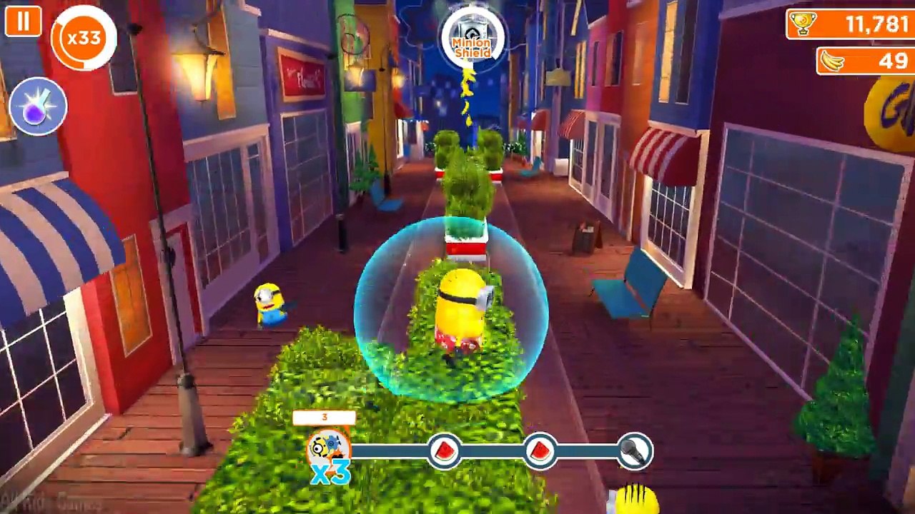 Despicable Me 2 - Minion Rush : Surfer Minion on Rocket Skis and collecting Microphones !