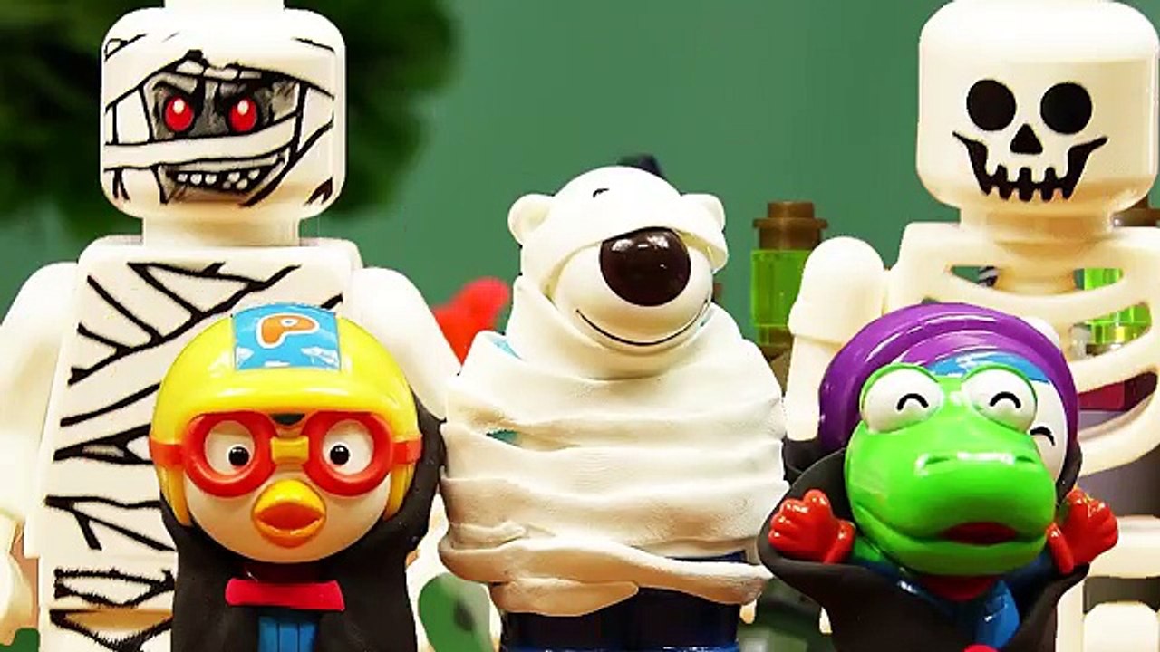 무서운이야기 7탄 - 해골미이라와 드라큘라의 최후 - 드라큘라와 흡혈귀성 2부 - 뽀로로 장난감 애니 (Dracula & Vampire Castle Toy)