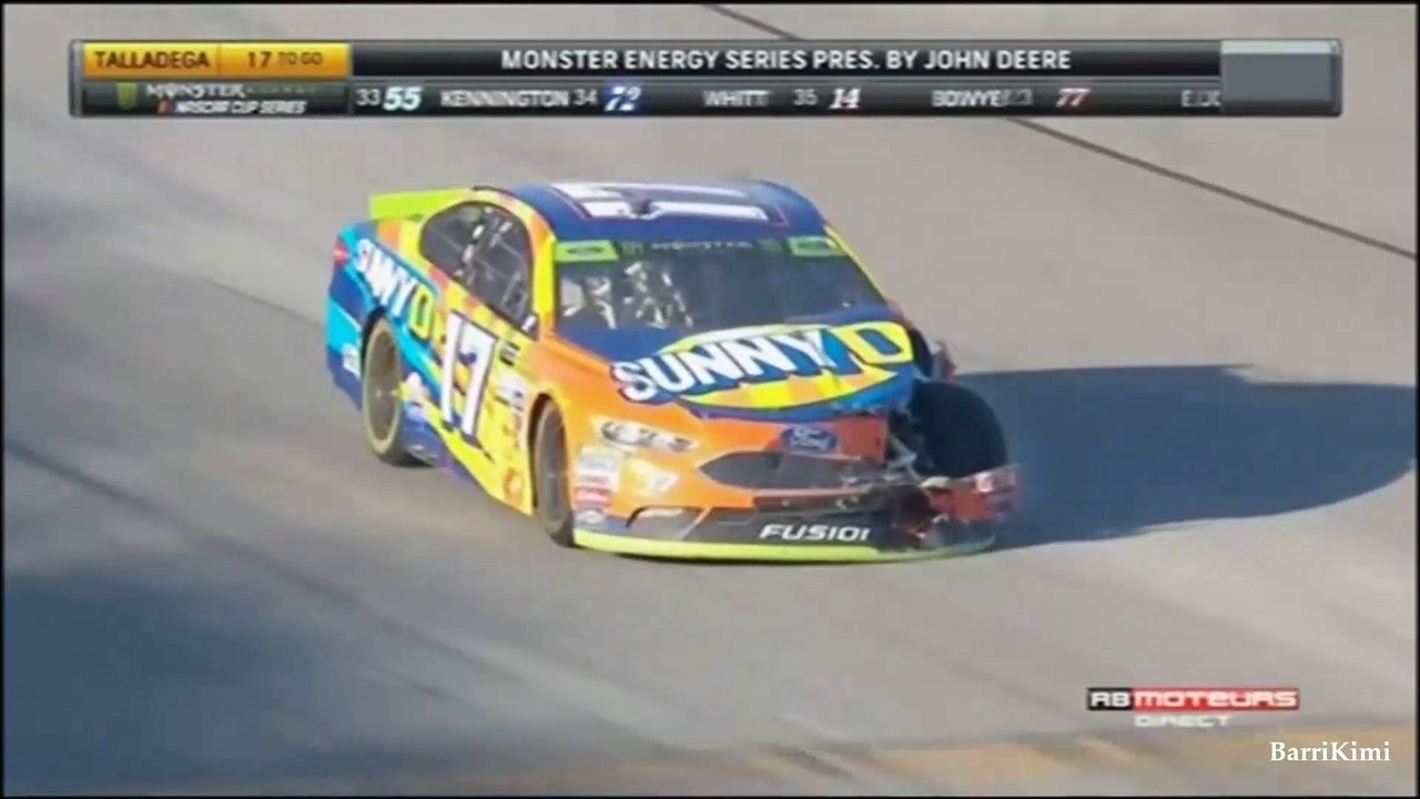 Big One à 17 tours de la fin à Talladega - NASCAR Cup Series Playoffs 2017