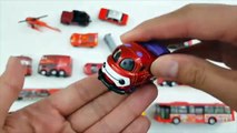 Learning Red color for kids with street vehicles tomica トミカ tayo 타요 꼬마버스 타요 중앙차고지