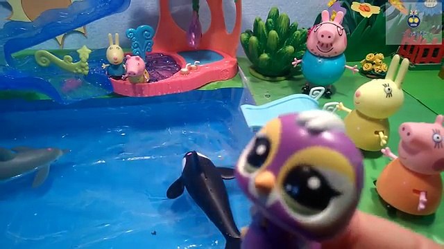 Peppa Pig Игрушка свинка Пеппа и ее семья Мультфильм для детей Аквапарк Дельфины Новая серия new