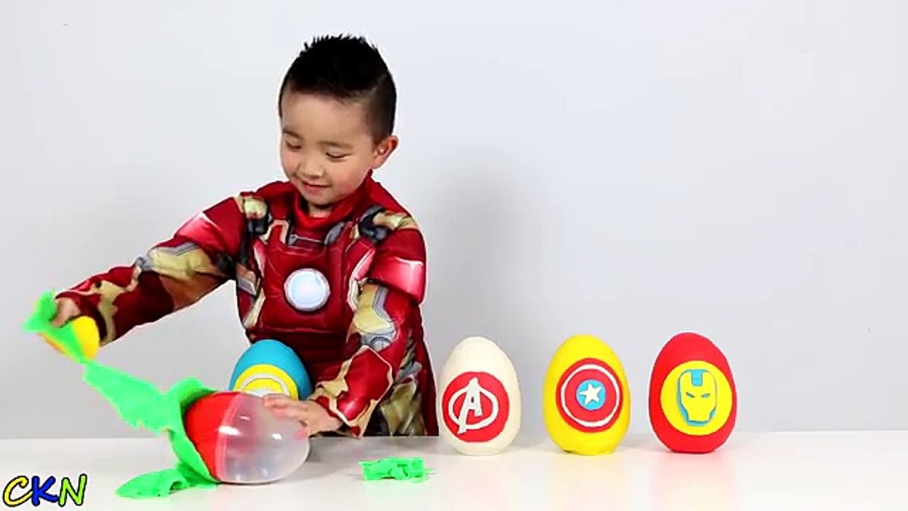 Marvel Avengers Play-Doh Surprise Eggs Opening Fun With Iron Man Kids Surprise Toys Ckn Toys