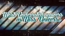 TOP 5 UNDERRATED Miss Universe Answers
