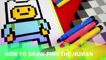 Handmade Pixel Art - How To Draw Finn the Human #pixelart