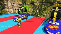 Color Helicopter on Truck with Spiderman Cars Cartoon for Kids & Colors for Children Nursery Rhymes