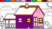 Çocuklar için Ev Boyama Sayfaları | Renkleri Öğrenin