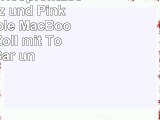 WENDBARE Neoprentasche Schwarz und Pink für das Apple MacBook Pro 13 Zoll mit Touch Bar
