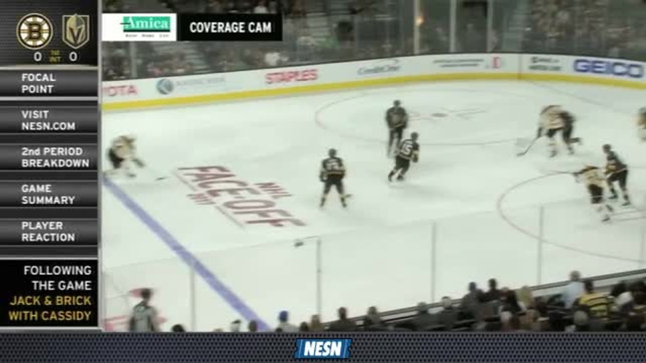 Amica Coverage Cam: Bruins Fail To Capitalize In First Period Vs. Golden Knights