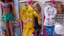 Búp Bê Barbie Làm Lính Cứu Hoả & Nàng Tiên Cá Ariel Làm thợ Nấu - Firefighter Barbie Chef Ariel