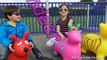 Learn Colors & Learn Animal Names w Space Hopper & Happy Hopperz Inflatable Toys HD