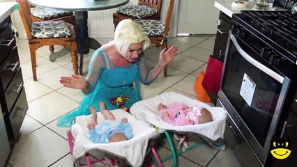 Hidden Twin Babies vs Bad Mom with Silicone Baby Doll Crush from Roof Prank