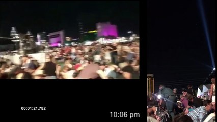 Las Vegas Shooting synchronized first ten minutes.