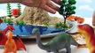 Learning Dinosaur Names Sound for Kids Toys Children DIY Learn Kinetic Sand Mini Beach Volcano T-Rex