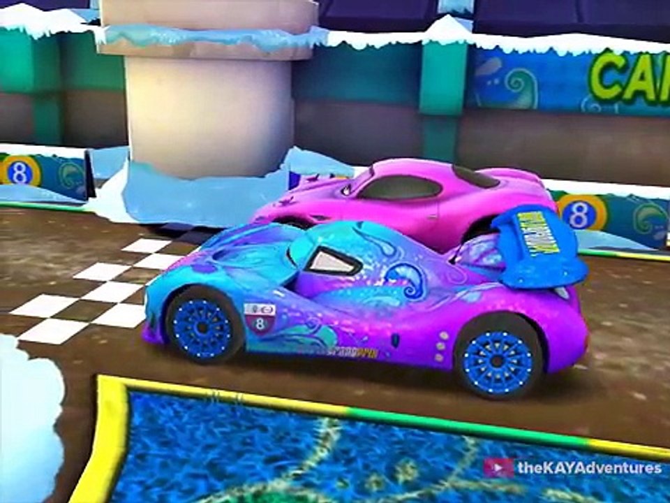 PURPLE CARLA v LIGHTNING, HOLLEY & FINN - Cars: Fast as Lightning