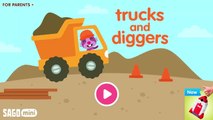 Sago Mini Trucks & Diggers - Baby Learn Build Sweet Sago Home Construction Games Fun For Children