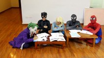 Spiderman & Frozen Elsa Goes to School - Maleficent Teacher Joker Fun Superheroes in Real Life IRL