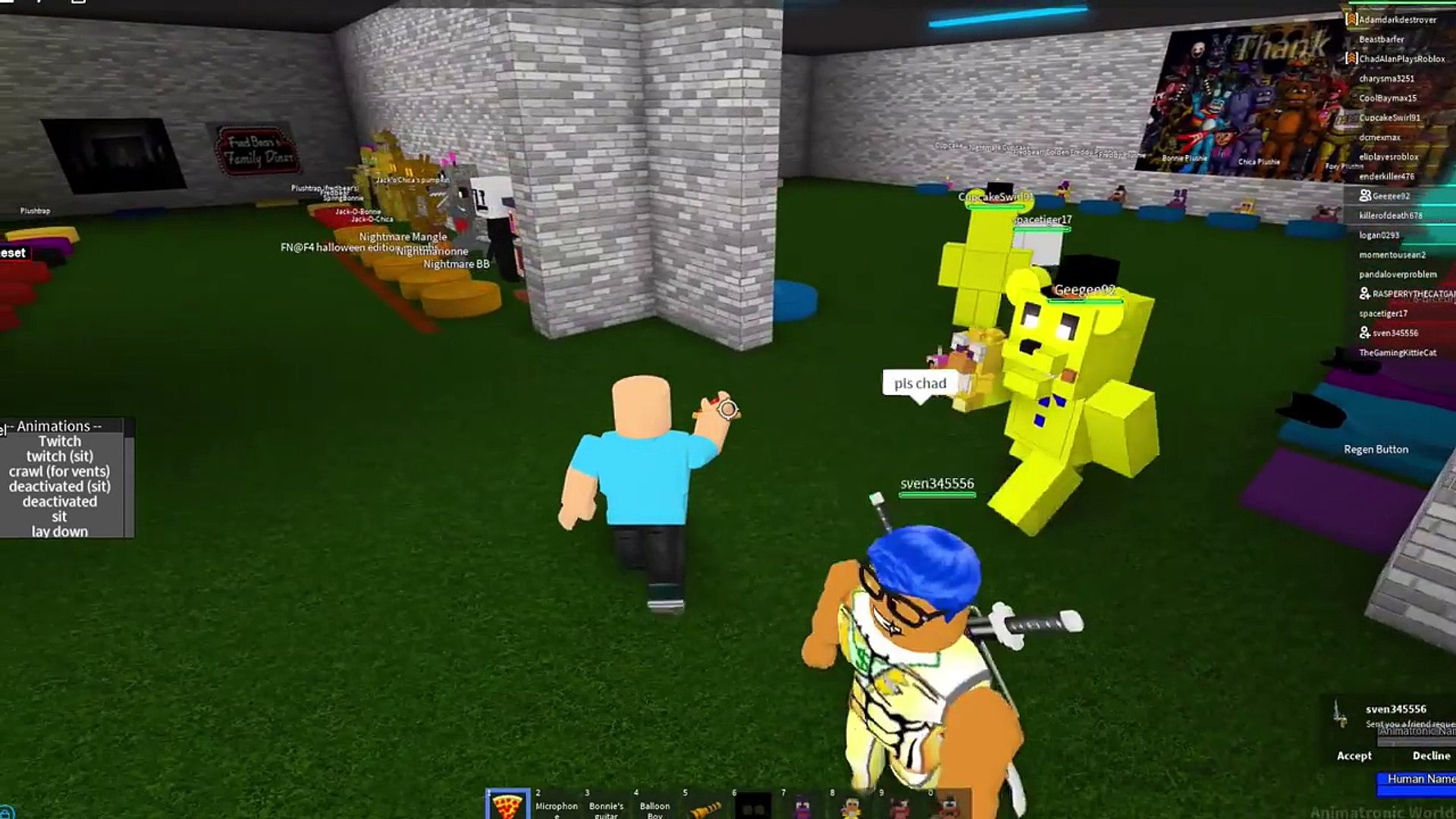 Roblox Five Nights At Freddys Animatronic World Roleplay Gamer Chad Plays Fnaf - animatronics universe roblox