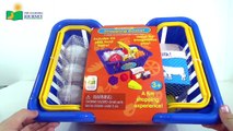 PLAY and LEARN Shopping Basket Playset, Learn Fruits and Vegetables Toy Food