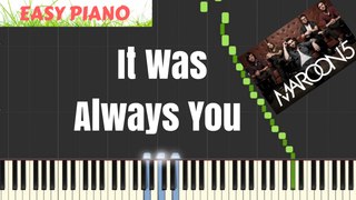 Maroon 5 - It Was Always You Piano Tutorial with Lyrics | Synthesia Piano.