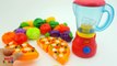 Microwave Blender Toys Fruit Cutting Nursery Rhymes Learn Colors w/ Cutting Fruit Vegetables Playset