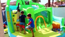 Giant Surprise Little Tikes 2 in 1 Wet n Dry Bounce House Inflatable Water Slide & Ball Pit