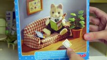 Sylvanian Families Calico Critters Kozy Kitchen add Couch Daddy Dog and Baby High Chair - Kids Toys