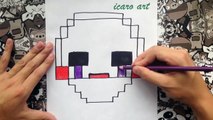 Como dibujar a puppet minecraft | how to draw puppet | five nights at freddys