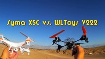Syma X5C vs WLToys V222 Quadcopter Drones Comparison Review