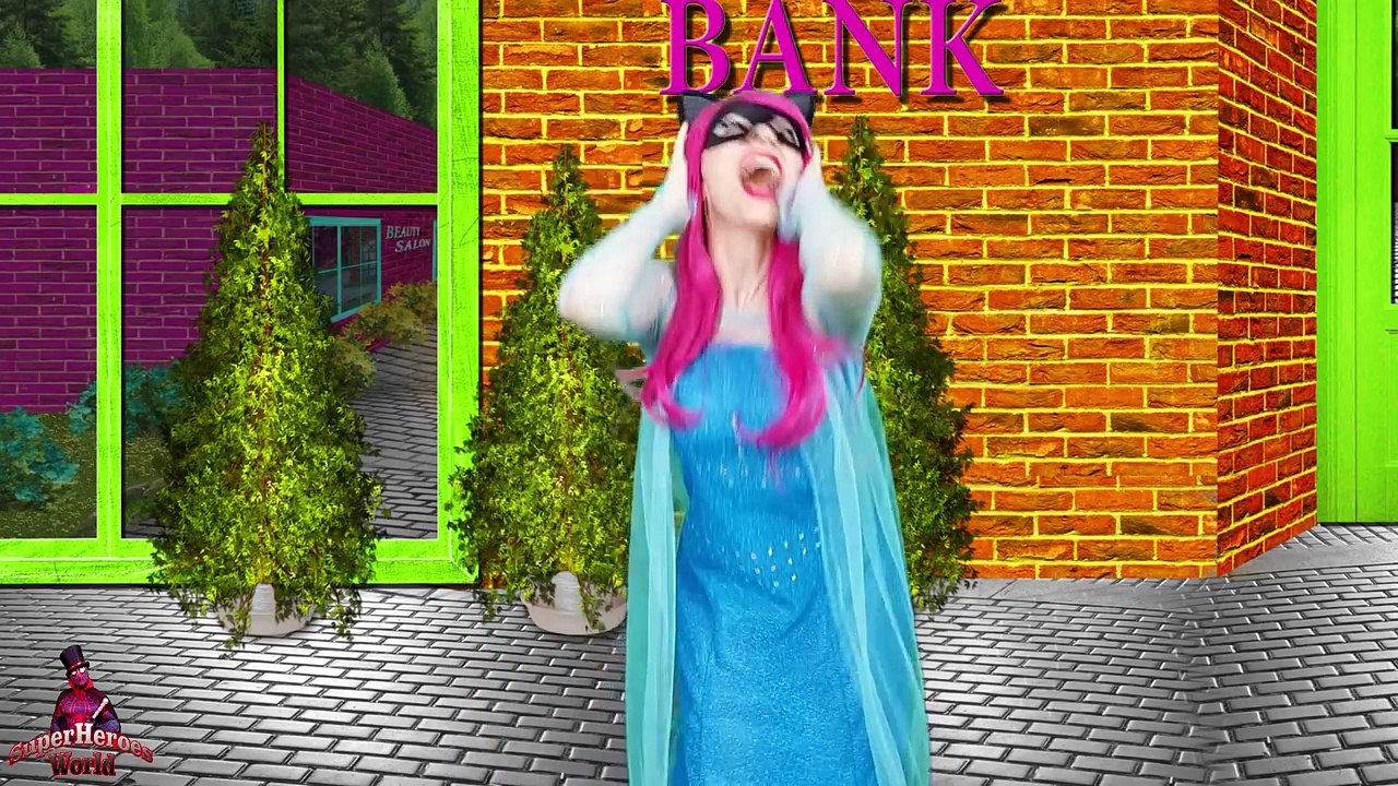 Frozen Elsa CLOTHES SWAP CHALLENGE w/ Spiderman Belle Rapunzel Joker Fun Superhero in real life IRL