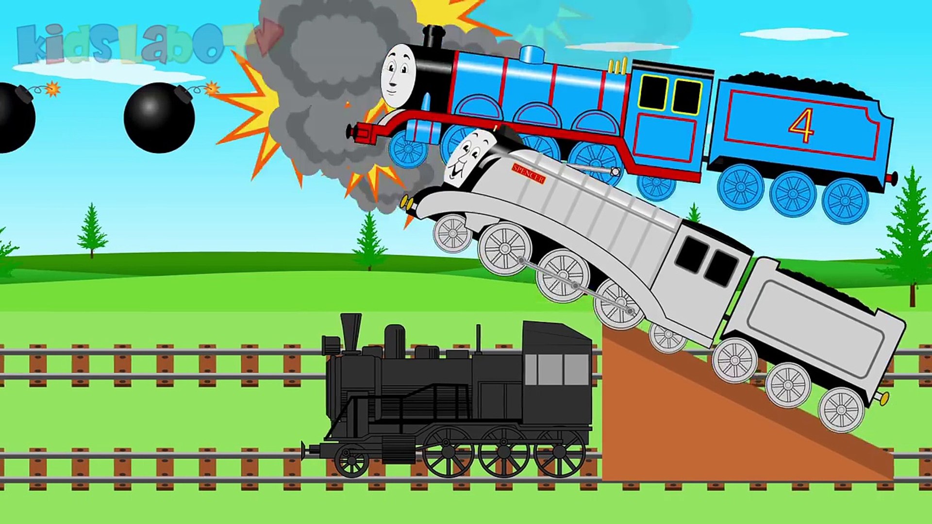 ゴードン Vs スペンサー トーマス おもちゃアニメ レース Toy Trains For Kids Video Dailymotion