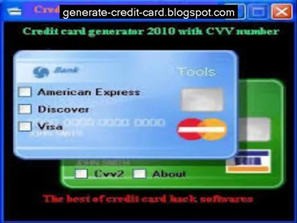 legal CREDIT Card Generator with ccv pin generator Free download 100% Working