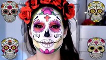 Catrina, Calavera mexicana Maquillaje Día Muertos / Sugar Skull Glitter Mexico Halloween Makeup
