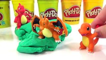 Learn Colors with Pokemon Play doh Toy Surprises, Charmander, Pikachu & Squirtle Surprise Toys