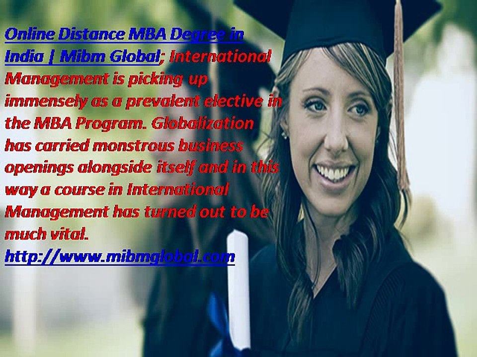 Online Distance MBA Degree in India in the MBA Program