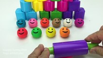 FUN LEARNING Colours & Shapes with Play Doh Smiley Face Babys Shape Sorting for Kids & Children