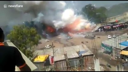 Massive fire breaks out at Diwali fireworks market