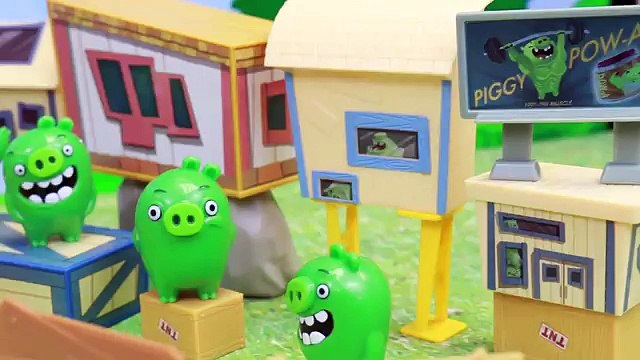 Angry Birds Bad Piggies Kidnap Matilda and Slingshot Attack by Red Bird for Angry Bird Surprise Egg