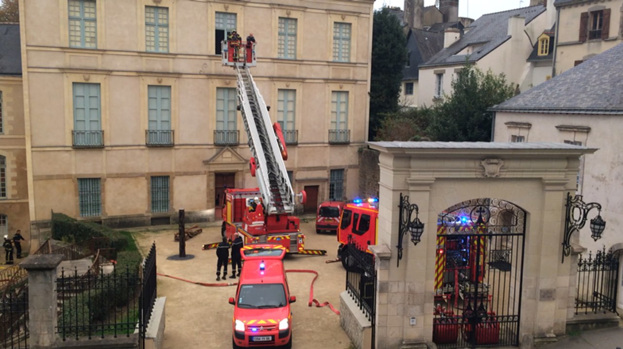 Exercice des pompiers à l’hôtel de Limur