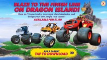 Blaze and the Monster Machines - Racing Game | Unlock DRAGON ISLAND Map w/ Stripes By Nickelodeon