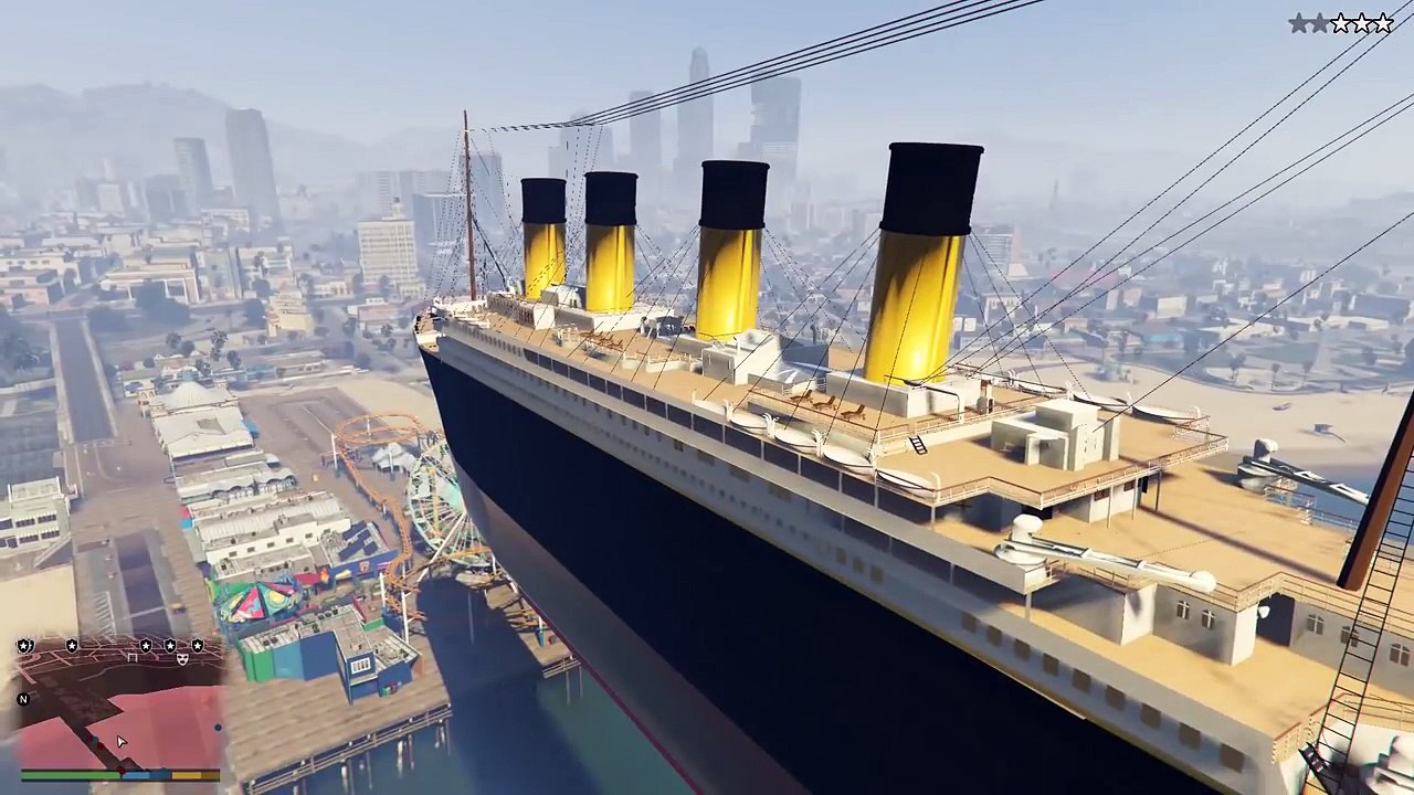 GTA 5 Mods Funny Moments - EPIC TITANIC SHIP MOD!
