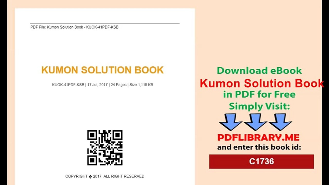 Kumon Solution Book