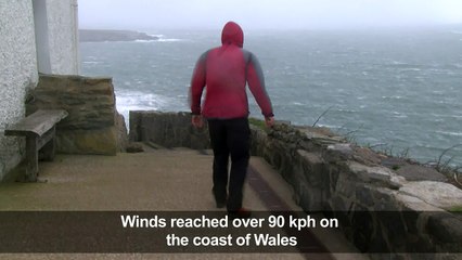 Ophelia winds battle Wales, England and Ireland