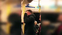 Man has serious meltdown on a Woman during rush hour