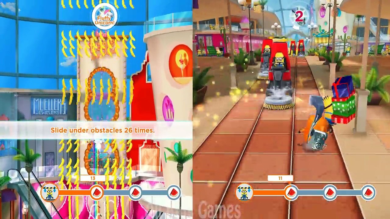 Despicable Me 2 - Minion Rush : Astronaut Minion Vs Hazmat ! The Mall map. Kids Games