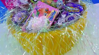 Play Doh Surprise Basket Toys - Opening Shopkins Season 4 My Little Pony DCTC videos
